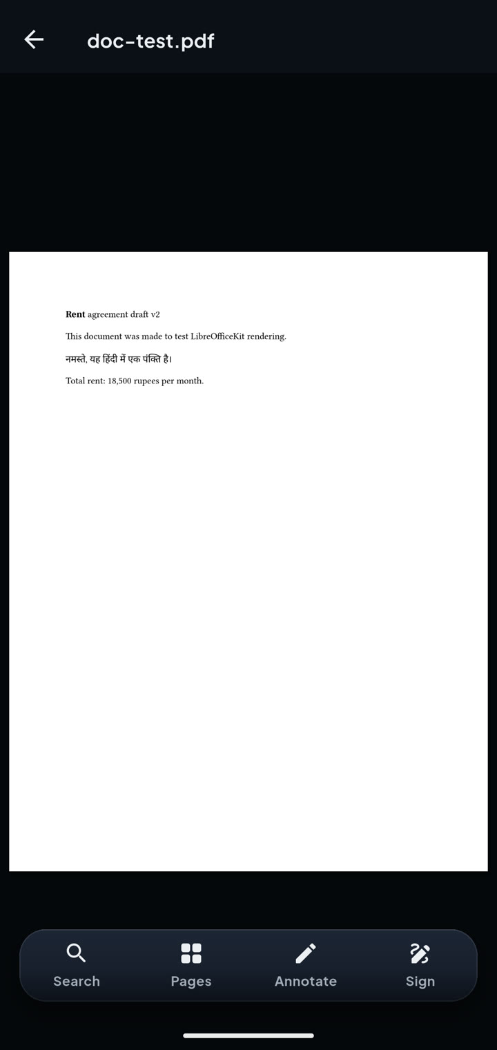 A PDF open in Hushdoc